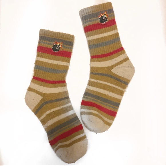 The Hundreds Unisex Multi Color Striped Socks OS - Picture 3 of 5